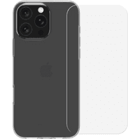 Koop BlueBuilt Back Cover iPhone 16 Pro Max Transparant + Screenprotector Glas - 6151132425477