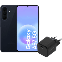 Koop Samsung Galaxy A57 128GB Donkerblauw 5G + BlueBuilt Oplader met Usb C Poort 45W Zwart - 6151137058021