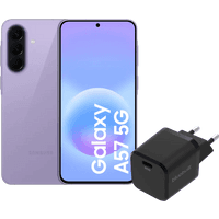 Koop Samsung Galaxy A57 128GB Paars 5G + BlueBuilt Oplader met Usb C Poort 45W Zwart - 6151137076049