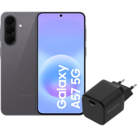 Koop Samsung Galaxy A57 256GB Grijs 5G + BlueBuilt Oplader met Usb C Poort 45W Zwart - 6151137084075