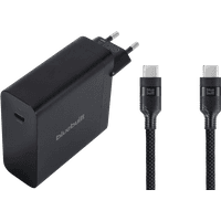 Koop BlueBuilt 140W GaN Usb C Oplader Zwart + Usb C Kabel 240W 2m Nylon Zwart - 6151135755717