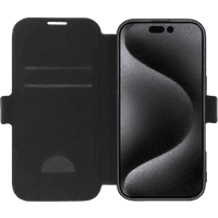 Koop BlueBuilt Apple iPhone 16 Pro Book Case Leer Zwart - 8720627629034