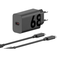 Koop Motorola Power Delivery Oplader 68W Zwart + Usb C Kabel 1m Zwart Kunststof - 0840023275616