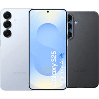 Koop Samsung Galaxy S25 128GB Lichtblauw 5G + Samsung Kindsuit Back Cover Zwart - 6151119478427