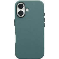 Koop OtterBox Symmetry Apple iPhone 16 Back Cover met MagSafe Magneet Leer Groen - 840304771172