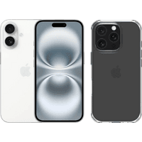 Koop Apple iPhone 16 128GB Wit + BlueBuilt Protective Back Cover Transparant - 6151121618606