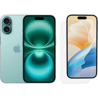 Koop Apple iPhone 16 128GB Groen + BlueBuilt Screenprotector Glas - 6151121634644