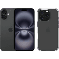 Koop Apple iPhone 16 128GB Zwart + BlueBuilt Protective Back Cover Transparant - 6151121597512