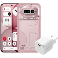 Koop Nothing Phone (4a) 256GB Roze 5G + BlueBuilt Oplader met Usb C Poort 45W Wit - 6151139526504