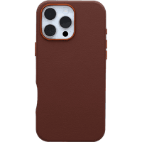 Koop OtterBox Symmetry Apple iPhone 16 Pro Max Back Cover met MagSafe Magneet Leer Bruin - 840304771615