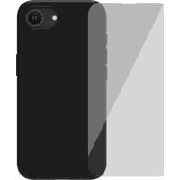 Koop BlueBuilt Back Cover iPhone 17e/16e Zwart + Screenprotector Glas - 6151132487413