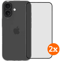 Koop BlueBuilt Back Cover iPhone 17 Transparant + Screenprotector Glas Duo Pack - 6151131785794
