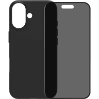 Koop BlueBuilt Back Cover iPhone 17 Zwart + BlueBuilt iPhone 17 Privacy Screenprotector Glas - 6151127362367