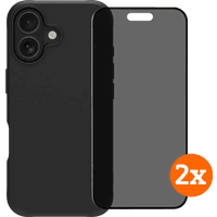 Koop BlueBuilt Protective Back Cover iPhone 17 Zwart + Privacy Filter Screenprotector Duo Pack - 6151132082083