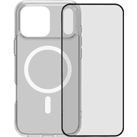 Koop BlueBuilt Protective Back Cover met MagSafe iPhone 17 Pro Max Transparant + BlueBuilt iPhone 17 Pro Max Screenprotector Glas - 6151127497441