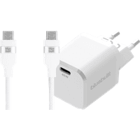 Koop BlueBuilt Power Delivery Oplader 45W + Usb C Kabel 3m Nylon Wit - 6151147543548