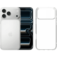 Koop Apple iPhone 17 Pro Max 256GB Zilver + BlueBuilt Protective Back Cover Transparant - 6151130090059