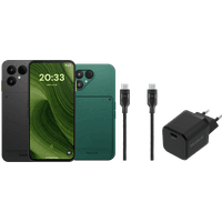 Koop Fairphone 6 256GB Zwart 5G + Compleet Accessoirepakket - 6151152373314