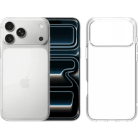 Koop Apple iPhone 17 Pro Max 2TB Zilver + BlueBuilt Protective Back Cover Transparant - 6151130396380