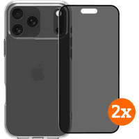 Koop BlueBuilt Protective Cover iPhone 17 Pro Max Transparant + Privacy Protector Duo Pack - 6151132250239