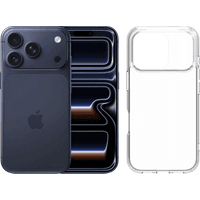 Koop Apple iPhone 17 Pro 1TB Blauw + BlueBuilt Protective Back Cover Transparant - 6151130275203