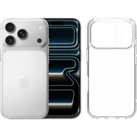 Koop Apple iPhone 17 Pro 256GB Zilver + BlueBuilt Protective Back Cover Transparant - 6151130158162