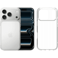 Koop Apple iPhone 17 Pro 512GB Zilver + BlueBuilt Protective Back Cover Transparant - 6151130228230
