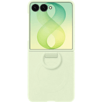 Koop Samsung Galaxy Z Flip 8 Siliconen Back Cover met Magneet Groen - 8806099229351