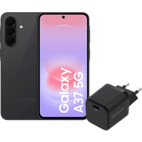 Koop Samsung Galaxy A37 128GB Zwart 5G + BlueBuilt Oplader met Usb C Poort 45W Zwart - 6151136826829