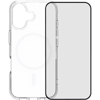 Koop BlueBuilt Protective Back Cover met MagSafe iPhone 17 Transparant + BlueBuilt iPhone 17 Screenprotector Glas - 6151127371390