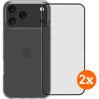 Koop BlueBuilt Back Cover iPhone 17 Pro Max Transparant + Screenprotector Duo Pack - 6151131967947