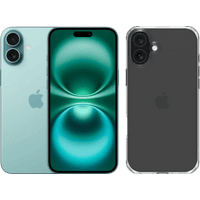 Koop Apple iPhone 16 Plus 128GB Groen + BlueBuilt Protective Back Cover Transparant - 6151121692651