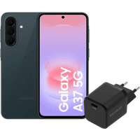 Koop Samsung Galaxy A37 128GB Donkergroen 5G + BlueBuilt Oplader met Usb C Poort 45W Zwart - 6151136787700