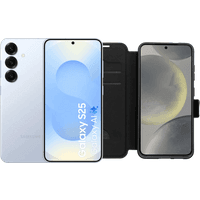 Koop Samsung Galaxy S25 256GB Lichtblauw 5G + BlueBuilt Book Case Zwart - 6151119564588