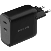 Koop BlueBuilt 100W GaN Oplader met 2 Usb C Poorten Zwart - 8720627636674