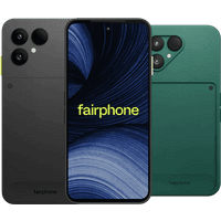 Koop Fairphone 6+ 256GB Zwart 5G + Fairphone Back Cover Groen - 6156414069073