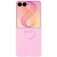 Koop Samsung Galaxy Z Flip 8 Siliconen Back Cover met Magneet Roze - 8806099229344