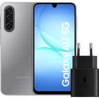 Koop Samsung Galaxy A17 128GB Grijs 5G + Samsung Oplader 25 Watt Zwart - 6151128199146