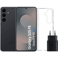 Koop Samsung Galaxy S25 FE 256GB Zwart 5G + Accessoirepakket - 6151125760721