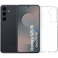 Koop Samsung Galaxy S25 FE 256GB Zwart 5G + BlueBuilt Back Cover Transparant - 6151125698604
