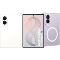 Koop Samsung Galaxy Z Fold 8 256GB Wit 5G + Samsung Back Cover met Magneet Transparant - 6156414035023