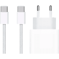 Koop Apple Usb C Oplader 20W + Usb C Kabel 1m Nylon Wit - 6095623458455