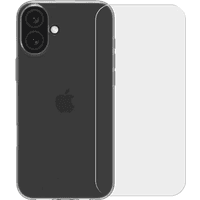 Koop BlueBuilt Back Cover Apple iPhone 16 Plus Transparant + Screenprotector Glas - 6151131483447