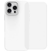 Koop BlueBuilt Back Cover iPhone 16 Pro Max Wit + Screenprotector Glas - 6151132439436