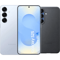 Koop Samsung Galaxy S25 128GB Lichtblauw 5G + Samsung Kindsuit Back Cover Zwart - 6151119478427