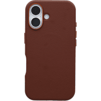 Koop OtterBox Symmetry Apple iPhone 16 Back Cover met MagSafe Magneet Leer Bruin - 840304771295