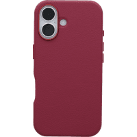 Koop OtterBox Symmetry Apple iPhone 16 Back Cover met MagSafe Magneet Leer Rood - 840304771219