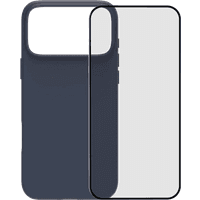 Koop BlueBuilt Protective Back Cover met MagSafe iPhone 17 Pro Max Blauw + BlueBuilt iPhone 17 Pro Max Screenprotector Glas - 6151127497472
