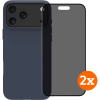 Koop BlueBuilt Protective Cover MagSafe iPhone 17 Pro Max Blue + Privacy Protector Duo Pack - 6151132178137