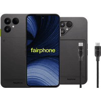 Koop Fairphone 6+ 256GB Zwart 5G + Basis Accessoirepakket - 6156414427439